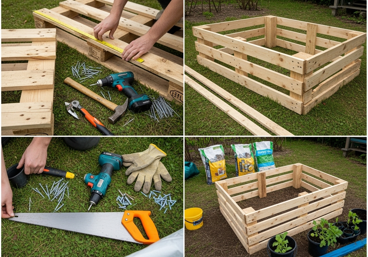 Ein Hochbeet aus Paletten bauen – die nachhaltige DIY-Lösung für Gartenliebhaber